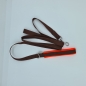 Preview: Leine mit weicher Handschlaufe braun und neonorange